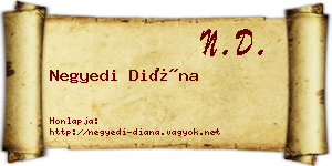 Negyedi Diána névjegykártya